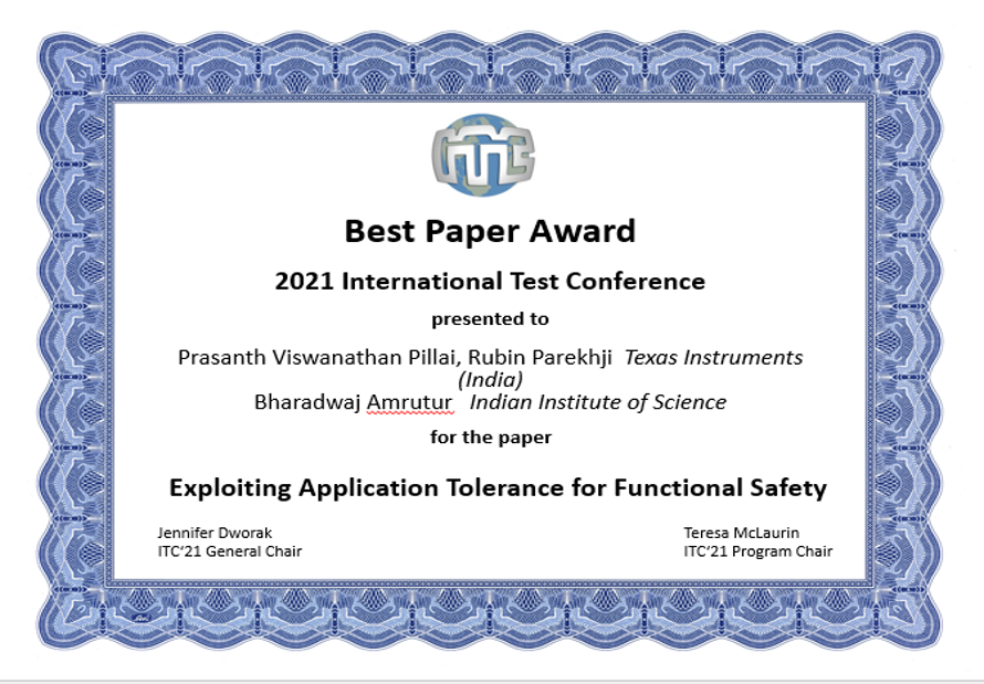 Best Paper Awards International Test Conference